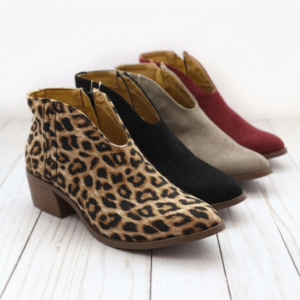 V cut low heel